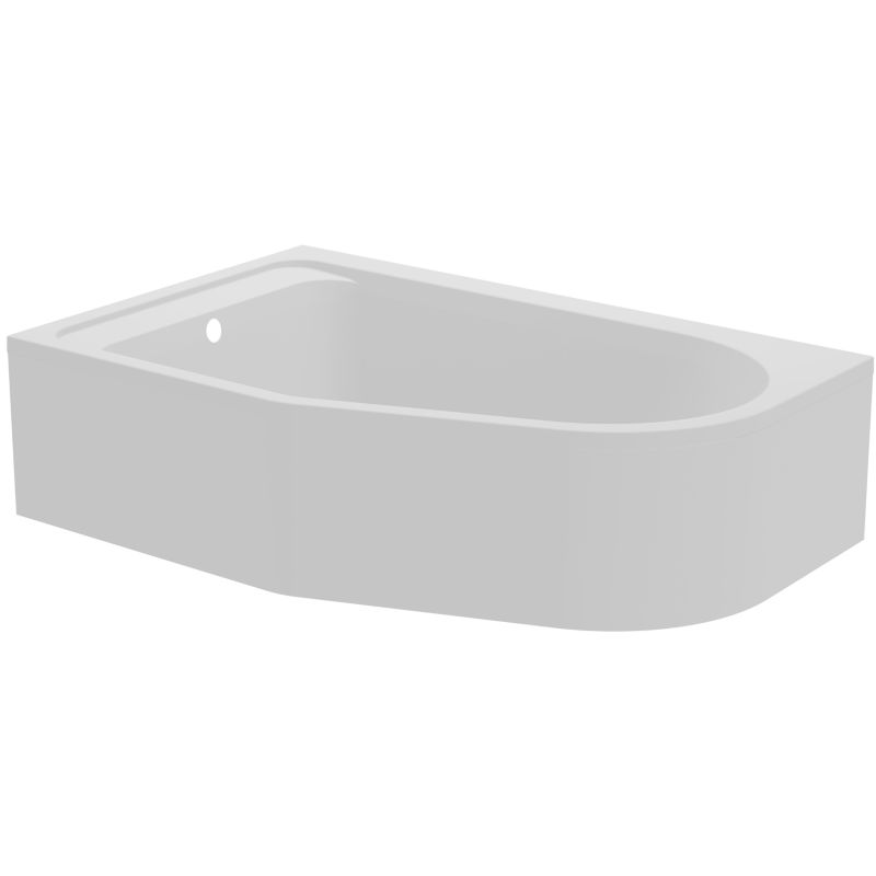 GoodHome Cavally akrylbadekar 150 x 95 cm venstre asymmetrisk