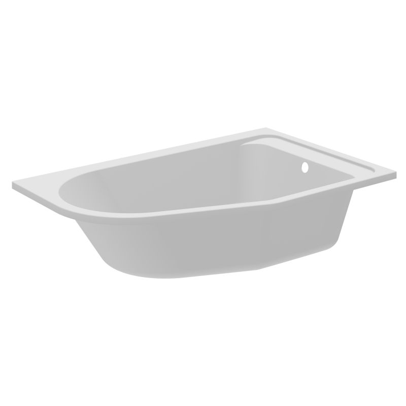 GoodHome Cavally akrylbadekar 150 x 95 cm højre asymmetrisk