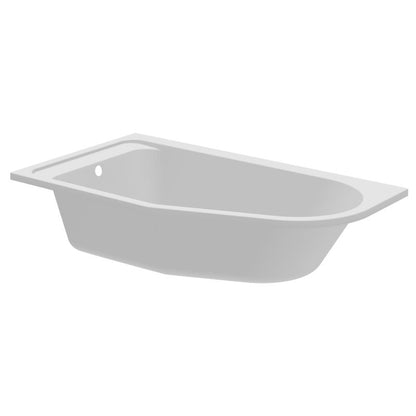 GoodHome Cavally akrylbadekar 160 x 90 cm venstre asymmetrisk