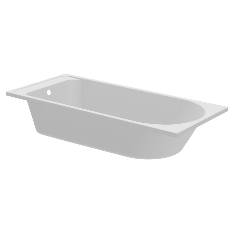 GoodHome Cavally akrylbadekar 180 x 80 cm hvid