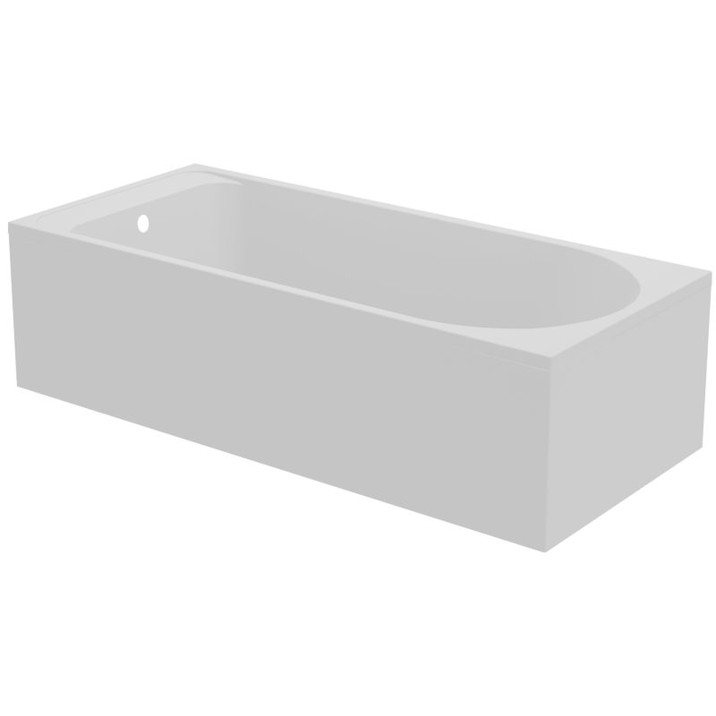 GoodHome Cavally akrylbadekar 180 x 80 cm hvid