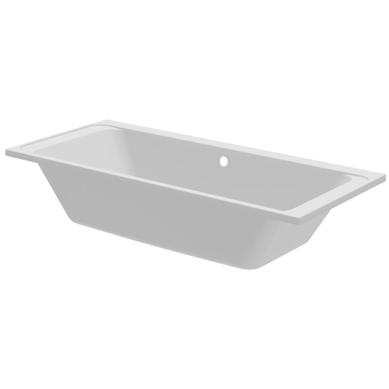 GoodHome Cavally akrylbadekar med 2 ryglæn 180 x 80 cm hvid