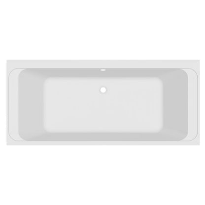 GoodHome Cavally akrylbadekar med 2 ryglæn 180 x 80 cm hvid
