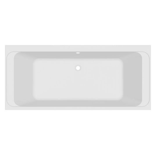 GoodHome Cavally akrylbadekar med 2 ryglæn 180 x 80 cm hvid
