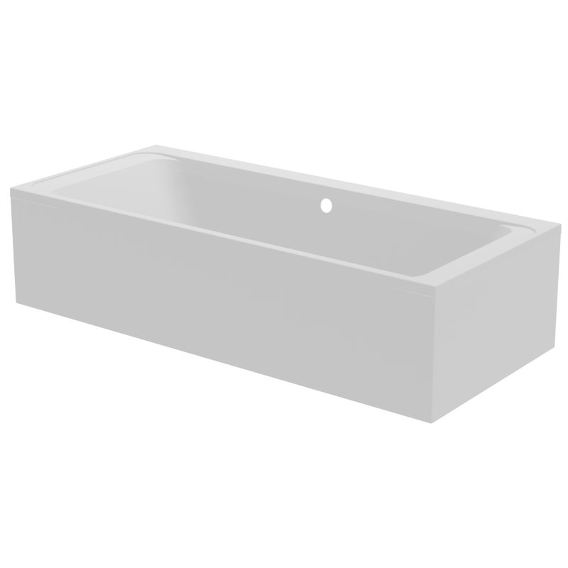 GoodHome Cavally akrylbadekar med 2 ryglæn 180 x 80 cm hvid