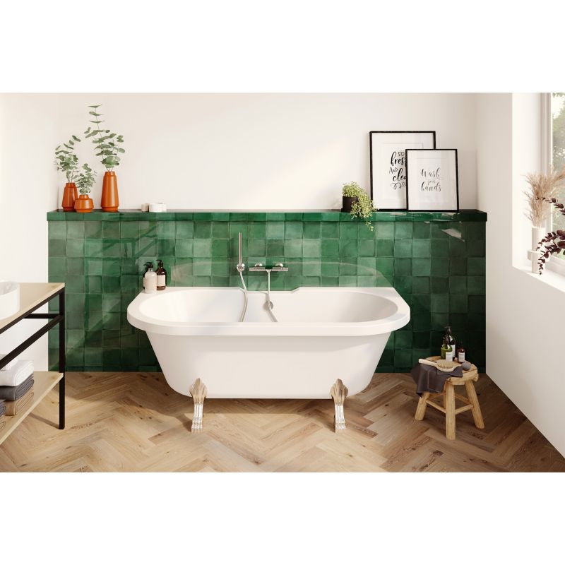 GoodHome Emba akrylbadekar 170 x 80 cm hvid