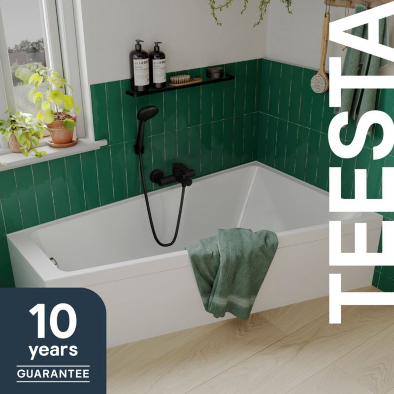 GoodHome Teesta højre akrylbadekar 150 x 90 cm