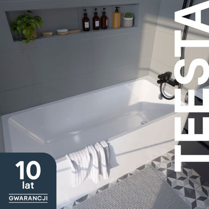 GoodHome Teesta akrylbadekar 160 x 70 cm hvid