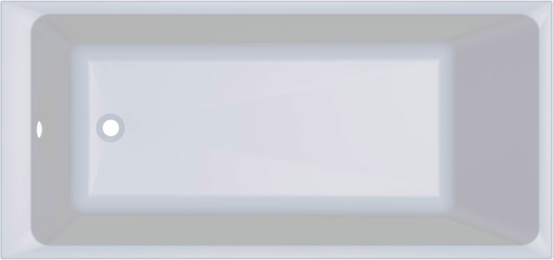 GoodHome Teesta akrylbadekar 160 x 75 cm hvid