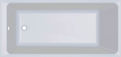 GoodHome Teesta akrylbadekar 160 x 75 cm hvid