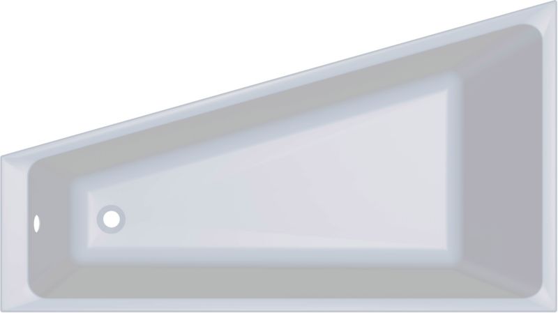 GoodHome Teesta venstre akrylbadekar 160 x 90 cm