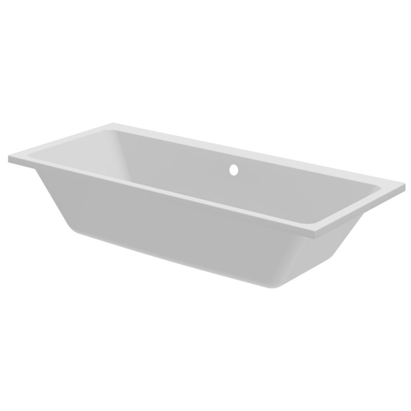 GoodHome Teesta akrylbadekar 170 x 75 cm med 2 ryglæn hvid