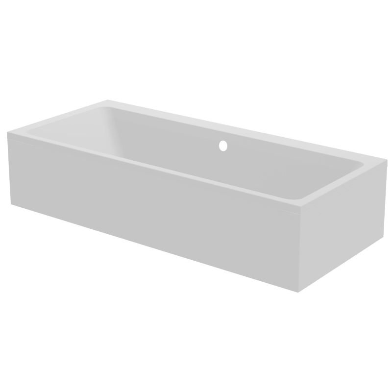 GoodHome Teesta akrylbadekar 170 x 75 cm med 2 ryglæn hvid