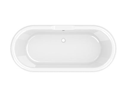 Fritstående akrylbadekar GoodHome Emba 170 x 80 cm hvid