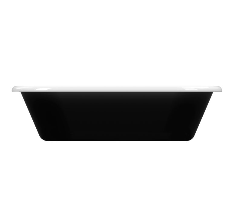 Fritstående akrylbadekar GoodHome Emba 170 x 80 cm sort/hvid