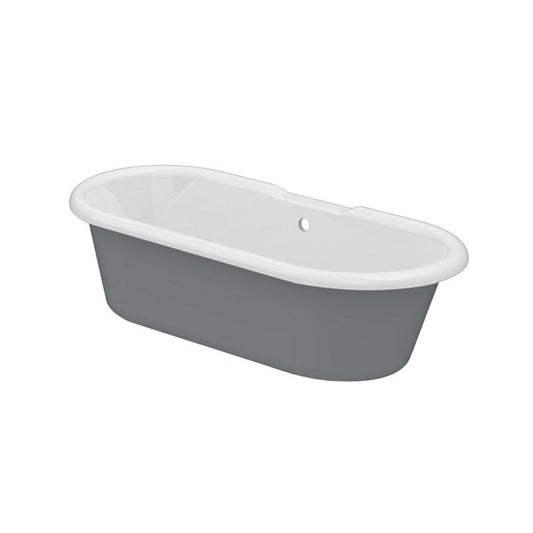 Fritstående akrylbadekar GoodHome Emba 170 x 80 cm grå/hvid