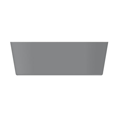 Fritstående akrylbadekar GoodHome Huron 160 x 75 cm oval grå/hvid