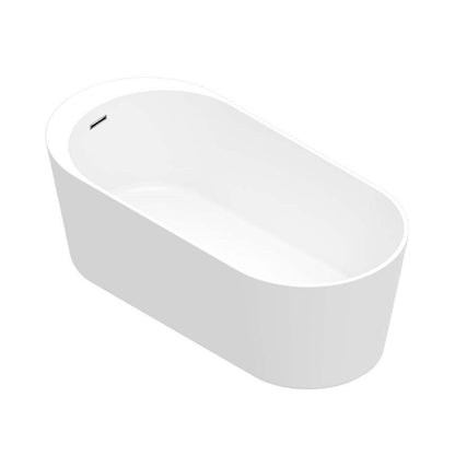 Fritstående akrylbadekar GoodHome Huron 180 x 80 cm oval hvid