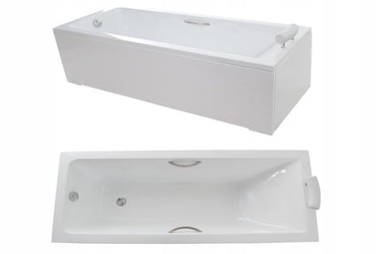 Corciano Nicole fritstående badekar 150x70x52 cm hvid akryl 1 stk.