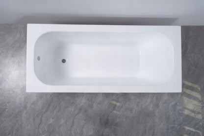 Akryl Badekar Sara Rektangulært 170x70 cm Hvid med Bundventil