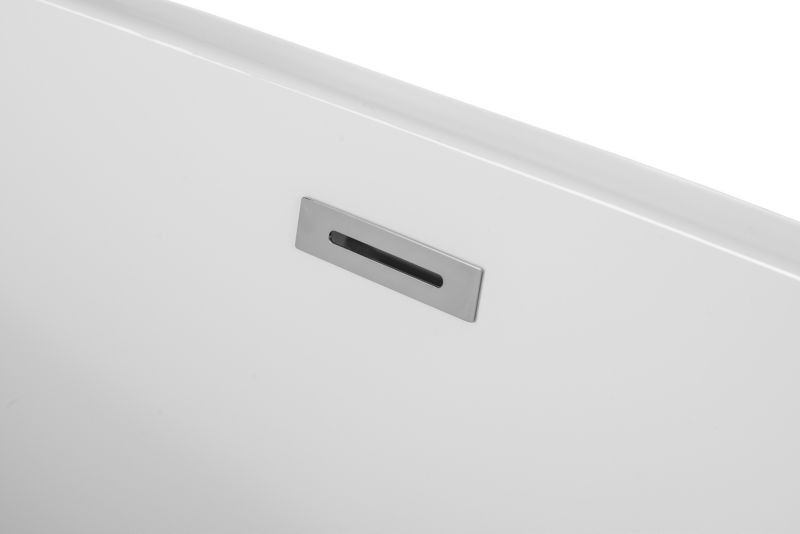 Fritstående Akryl Badekar 160x80 cm Hvid med Bred Kant