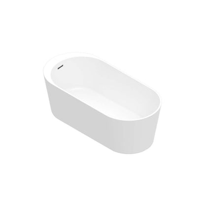 GoodHome Huron fritstående oval badekar 170 x 75 cm hvid