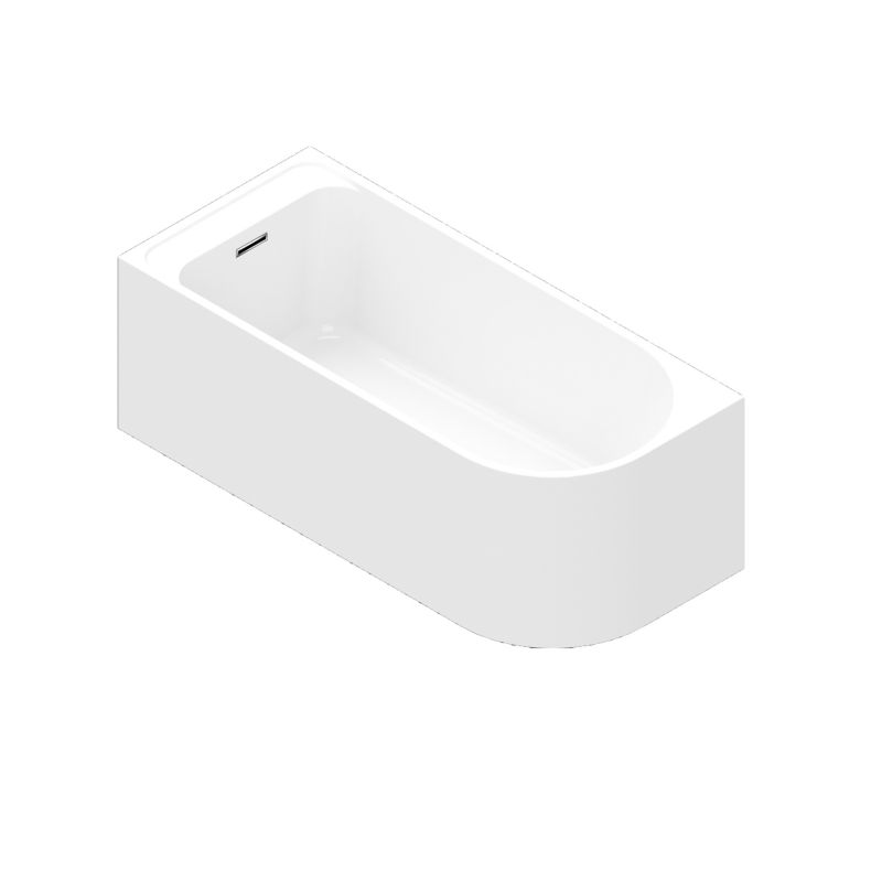 Badekar 170x75 cm Hvid Venstrevendt BTW-J-170x75L