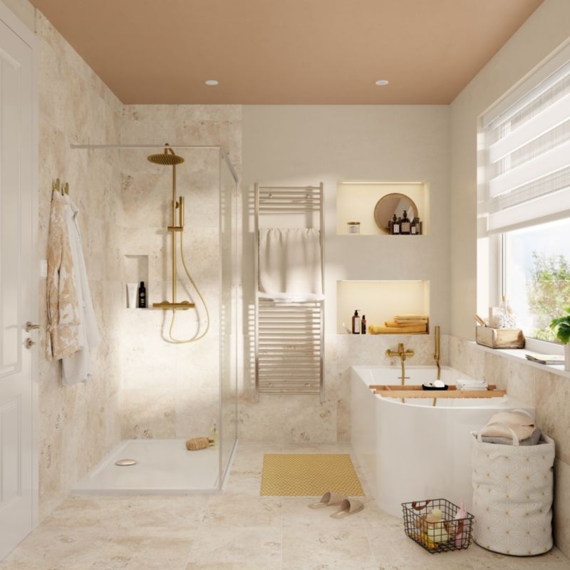 Badekar 170x75 cm Hvid Venstrevendt BTW-J-170x75L
