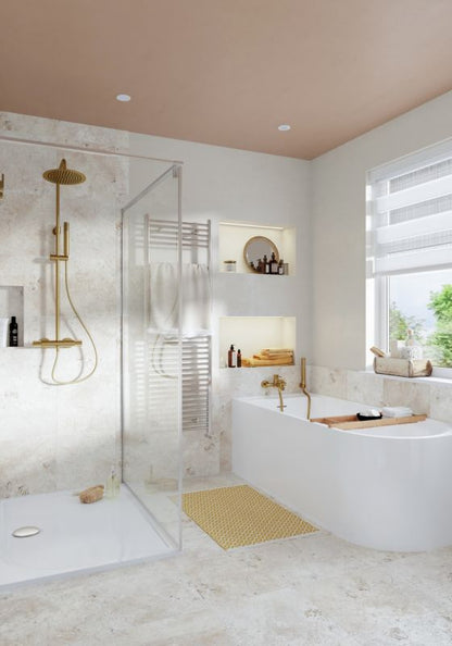 Badekar 170x75 cm Hvid Venstrevendt BTW-J-170x75L