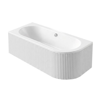 Hjørnebadekar Orion Stripe 149,5x75x56 cm Hvid Venstrevendt | 5906366031816