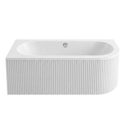 Hjørnebadekar Orion Stripe 149,5x75x56 cm Hvid Venstrevendt | 5906366031816