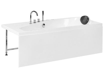 Hjørnebadekar med Hydromassage LED Caura Højrevendt 175 x 80 cm Hvid