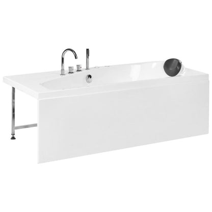 Hjørnebadekar med Hydromassage LED Caura Højrevendt 175 x 80 cm Hvid