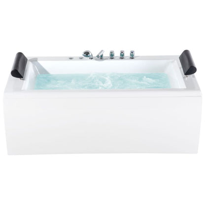 Hjørnebadekar med Hydromassage og LED Montego 172 x 83 cm Hvid