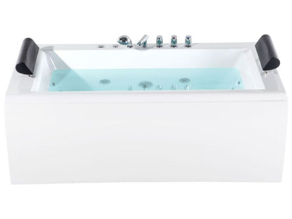 Hjørnebadekar med Hydromassage og LED Montego 172 x 83 cm Hvid