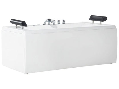 Hjørnebadekar med Hydromassage og LED Montego 172 x 83 cm Hvid