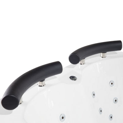 Hjørnebadekar med Hydromassage LED Paradiso Højrevendt 155 x 110 cm Hvid