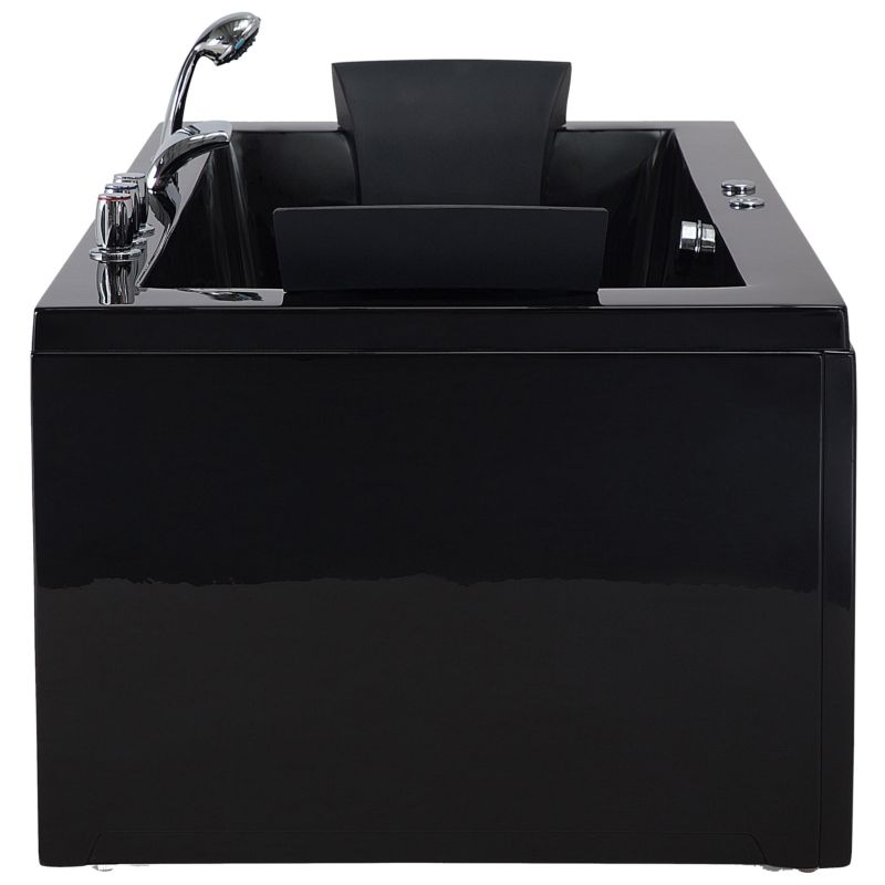 Hjørnebadekar med Hydromassage LED Varadero Venstrevendt 183 x 90 cm Sort