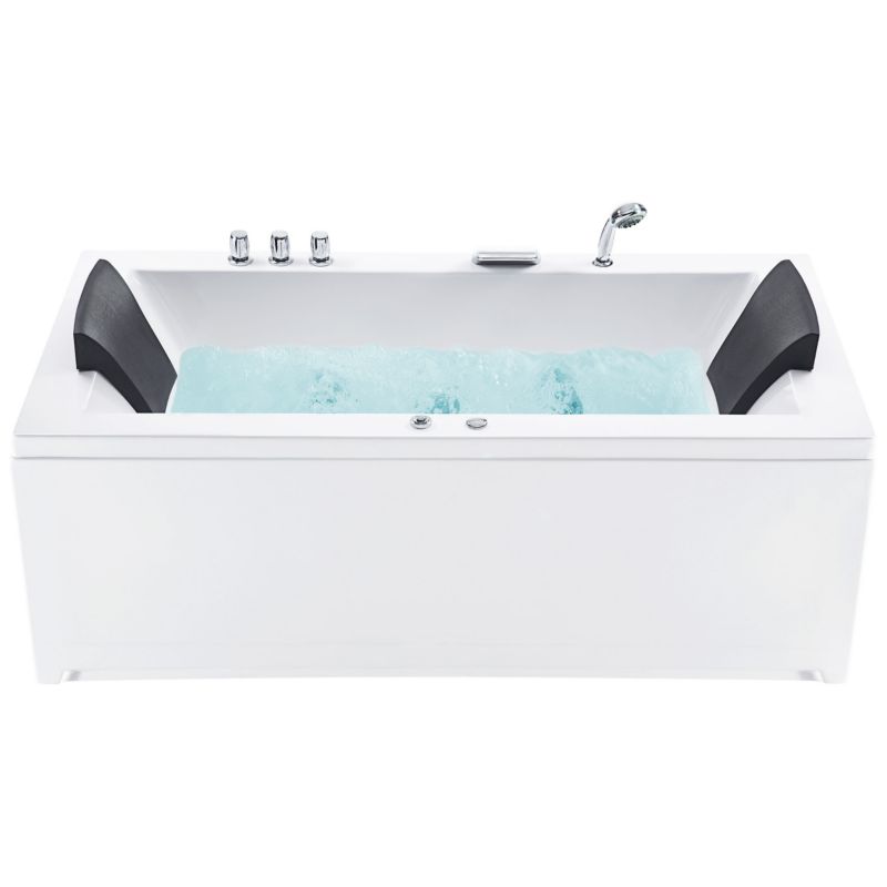 Hjørnebadekar med Hydromassage LED Varadero Højre 183 x 90 cm Hvid