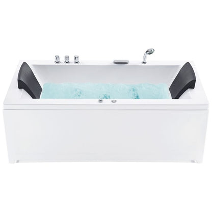 Hjørnebadekar med Hydromassage LED Varadero Højre 183 x 90 cm Hvid