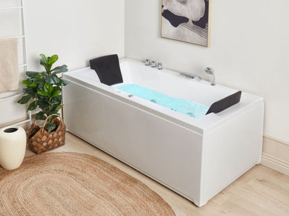Hjørnebadekar med Hydromassage LED Varadero Højre 183 x 90 cm Hvid