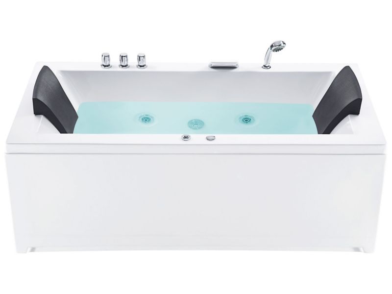 Hjørnebadekar med Hydromassage LED Varadero Højre 183 x 90 cm Hvid
