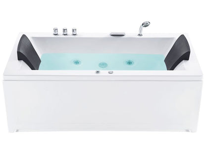 Hjørnebadekar med Hydromassage LED Varadero Højre 183 x 90 cm Hvid