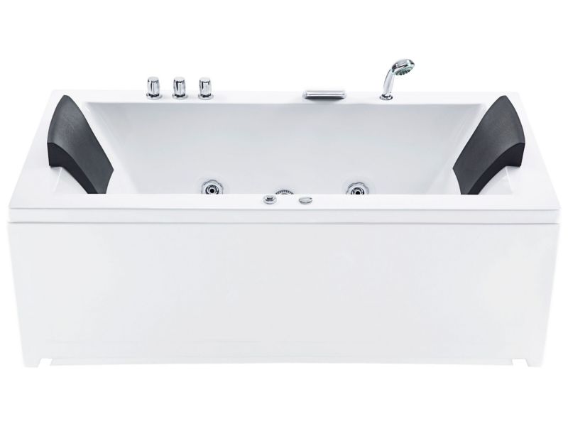 Hjørnebadekar med Hydromassage LED Varadero Højre 183 x 90 cm Hvid