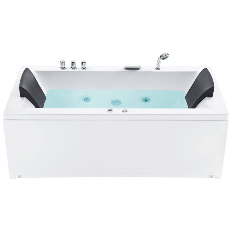 Hjørnebadekar med Hydromassage LED Varadero Højre 183 x 90 cm Hvid