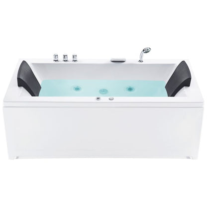 Hjørnebadekar med Hydromassage LED Varadero Højre 183 x 90 cm Hvid