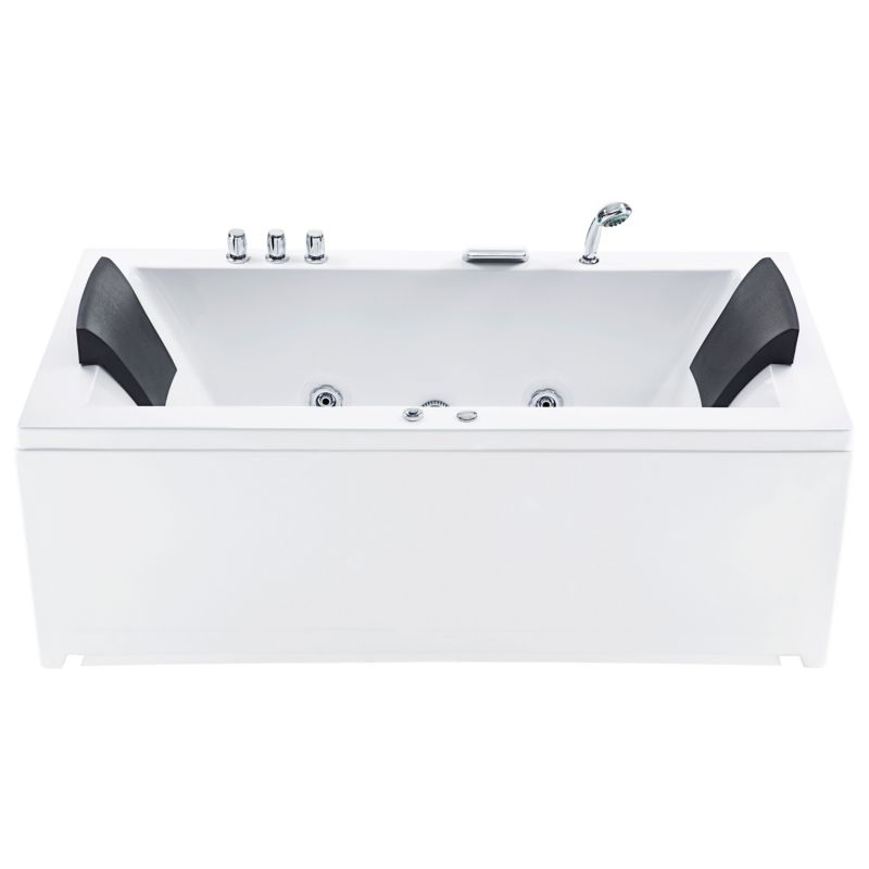 Hjørnebadekar med Hydromassage LED Varadero Højre 183 x 90 cm Hvid