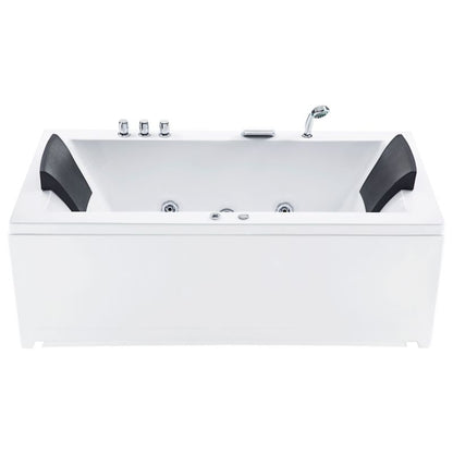 Hjørnebadekar med Hydromassage LED Varadero Højre 183 x 90 cm Hvid