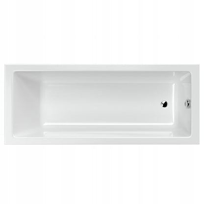 Rektangulært badekar Quattro Mini 130x70 cm hvid inkl. beklædning og sifon | 5904257441201