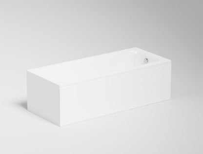 Rektangulært Badekar 150x70 cm Hvid Akryl med Stel og Afløb